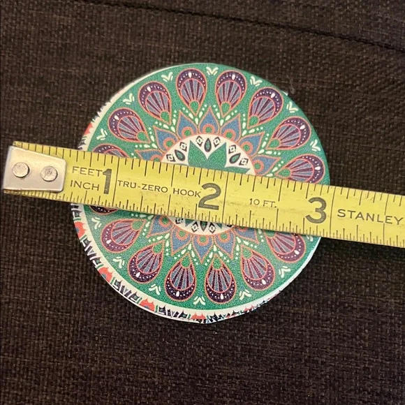 #*1109**Floral Coin Purse and Compact Mirror Set - Picture 6 of 8